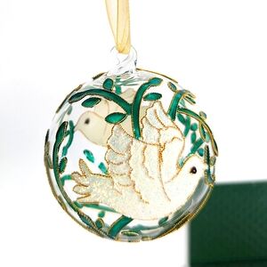 Enameled Pier Place Dove Glass Ball Cloisonne Ornament World Market 🕊️